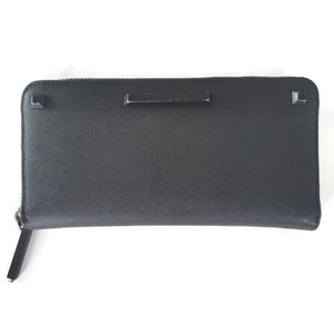 Rebecca Minkoff black zippered clutch wallet